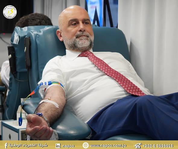 عطاء من أجل الحياة: الكهرباء الوطنية تنظم حملة للتبرع بالدم.